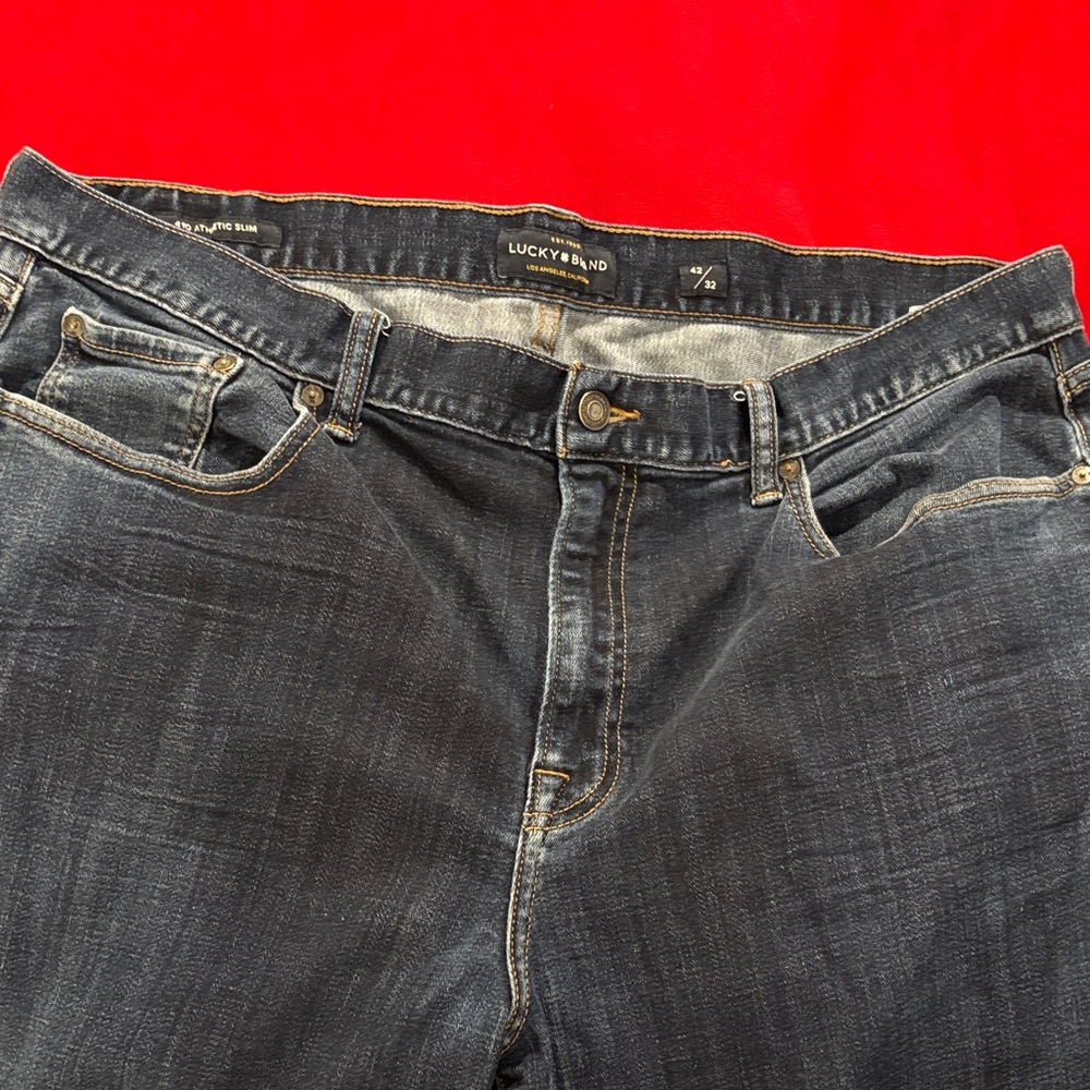 Lucky Brand Men's Deep Indigo Slim Straight Jeans